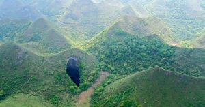 forest sinkhole in China