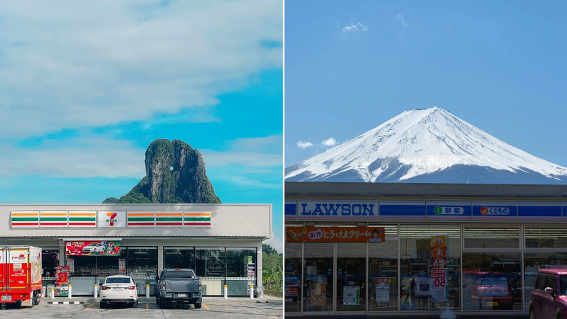 This Viral 7-Eleven in Thailand Looks Like the Mt. Fuji Lawson